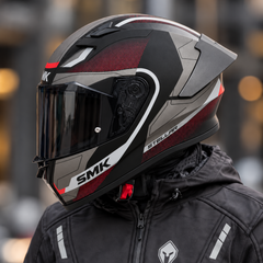 Casco integral SMK Stellar Flight Rojo Oscuro mate