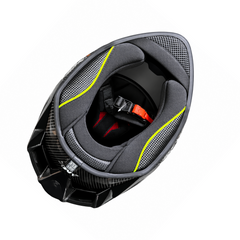 Casco Integral AMX Stream Carbon Fyber + Visor Oro rojo + Visor Negro