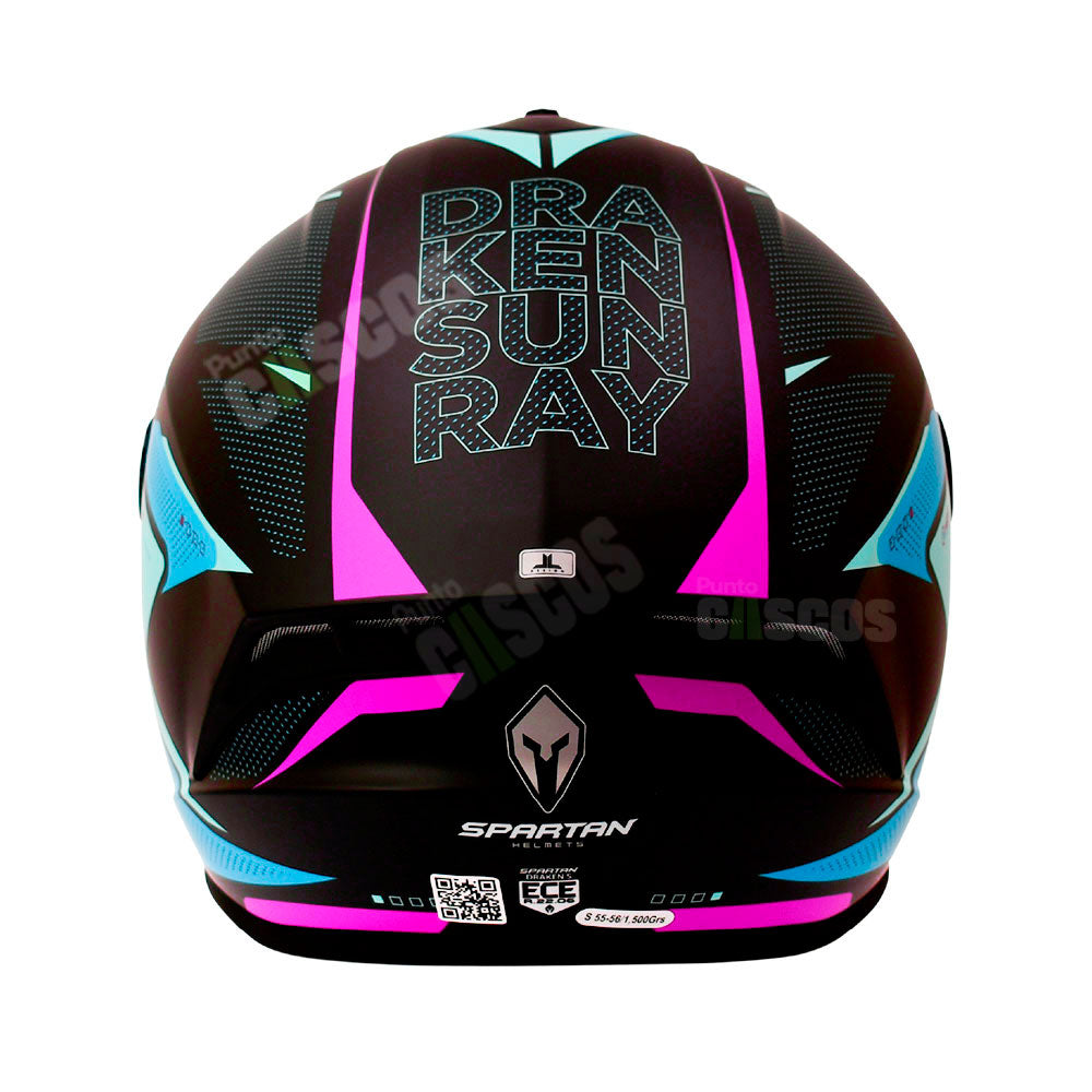Casco integral Spartan Draken Sunray Fucsia XS