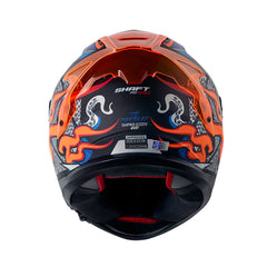 Casco Integral Shaft Pro 610 Doble Visor The reptulex Azul Naranja