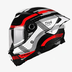 Casco integral MT Thunder 4R Revelant Negro Rojo + Visor Rojo Fuego
