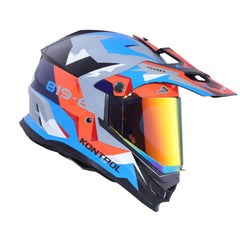Casco multipropósito KNT 819 Tourex Neranja Gris Azul