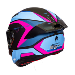 Casco integral Spartan Fenix Turbulence Negro Fucsia