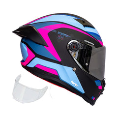 Casco integral Spartan Fenix Turbulence Negro Fucsia