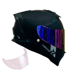 Casco Integral X-Sports V151 Solid Negro Mate + Visor Iridium
