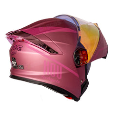 Casco Abatible Kov Thunder Wave Rosa Metalizado + Visor iridium
