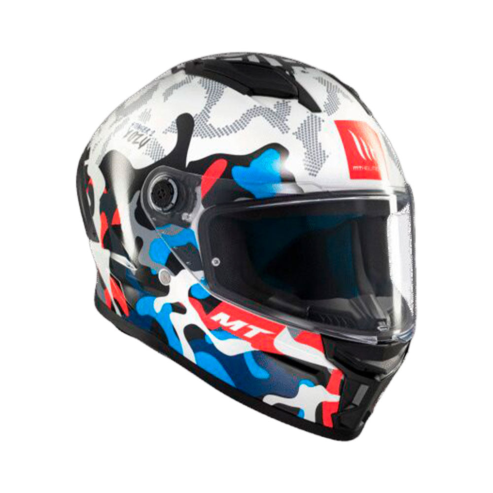 Casco integral MT Stinger 2 Yozu Azul + visor iridium azul