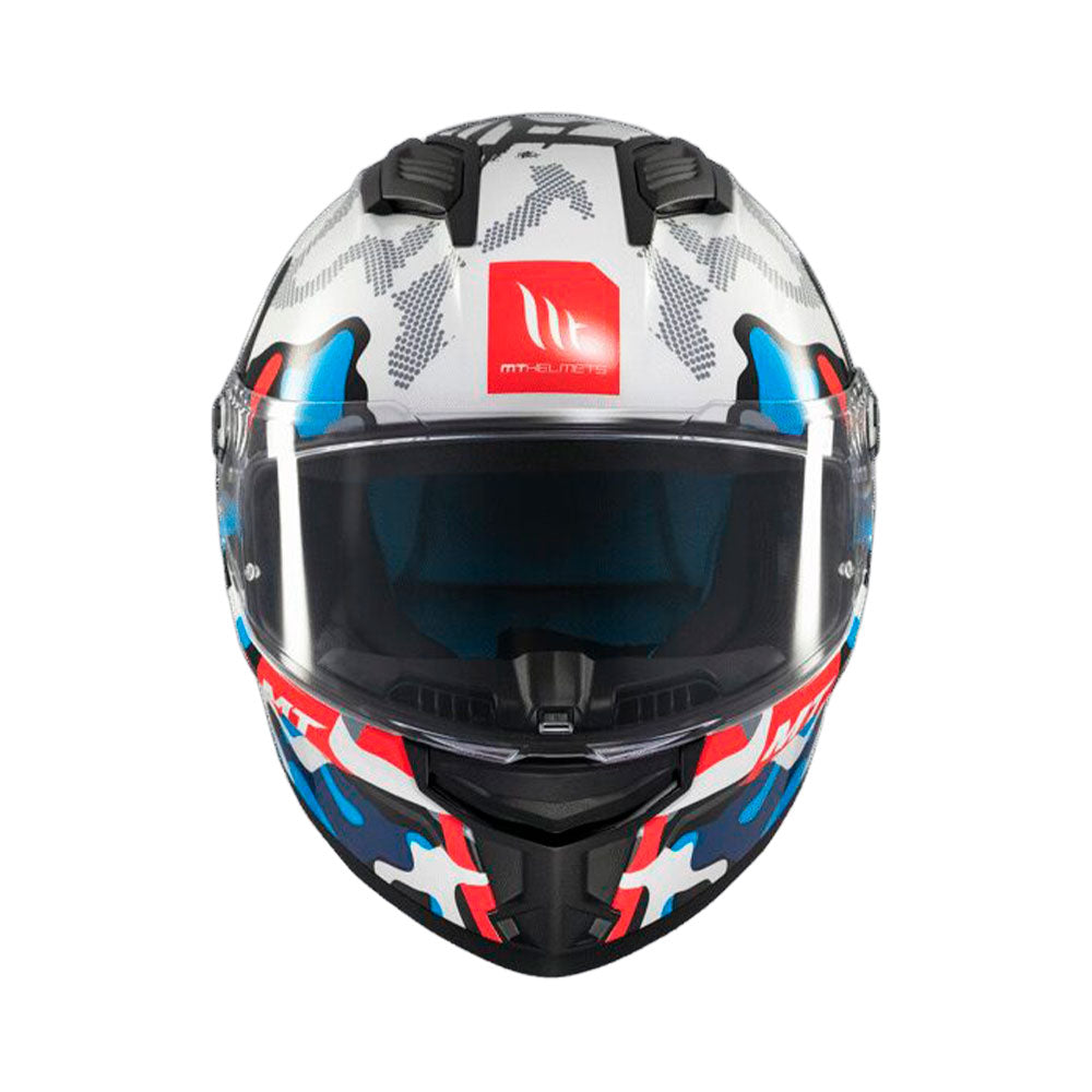 Casco integral MT Stinger 2 Yozu Azul + visor iridium azul