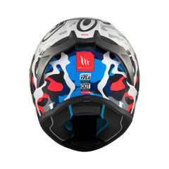 Casco integral MT Stinger 2 Yozu Azul + visor iridium azul