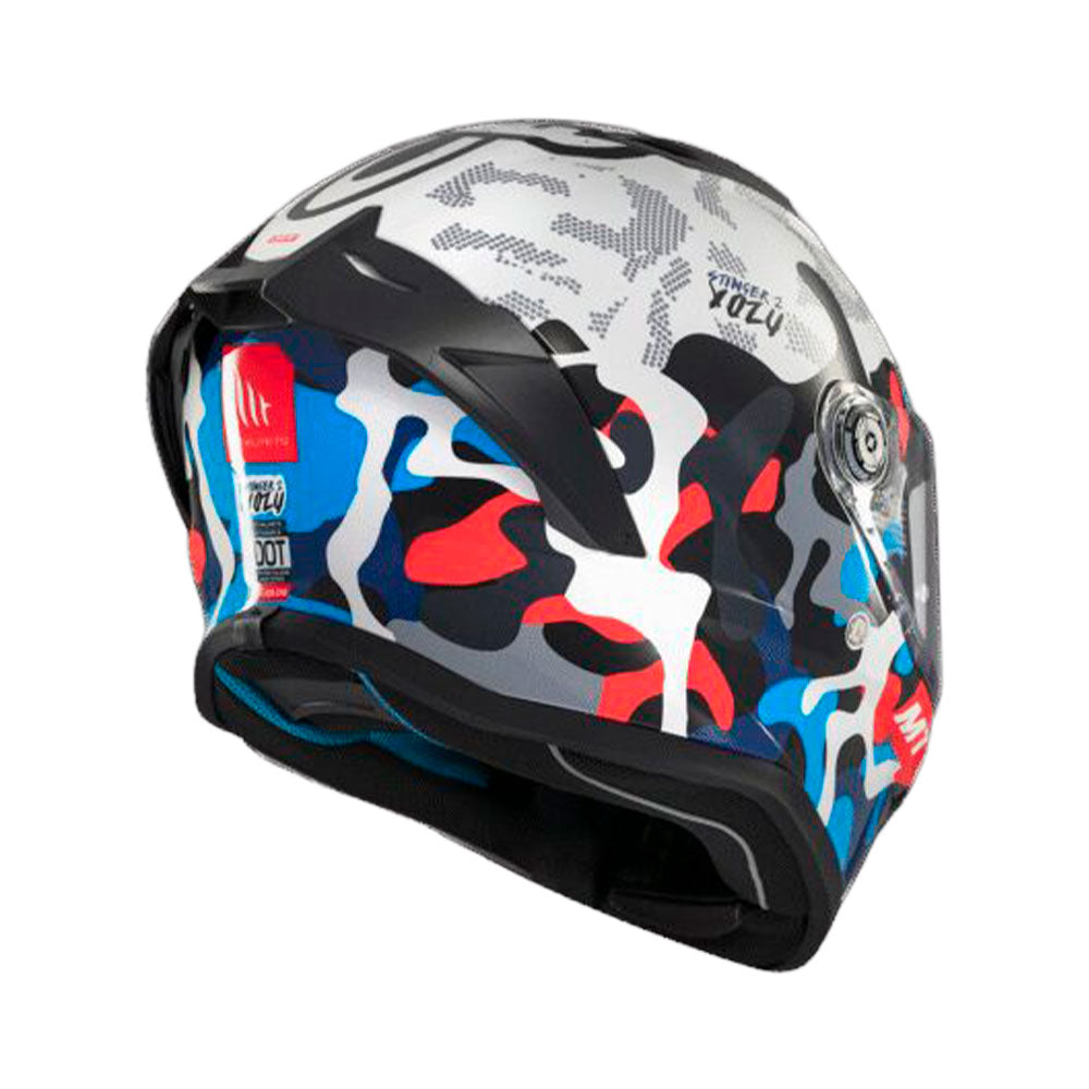 Casco integral MT Stinger 2 Yozu Azul + visor iridium azul
