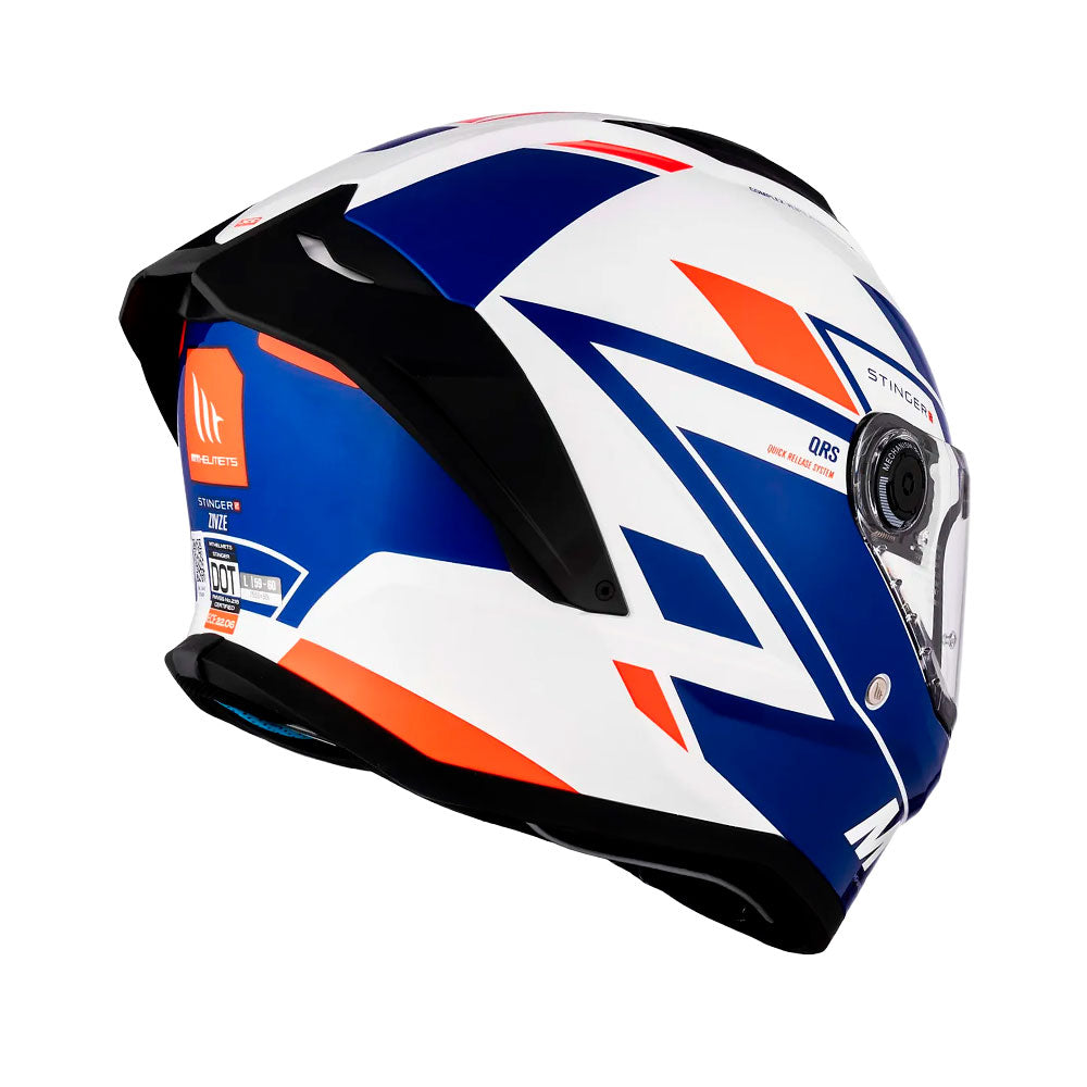 Casco integral MT Stinger 2 Zivze Azul + Visor azul