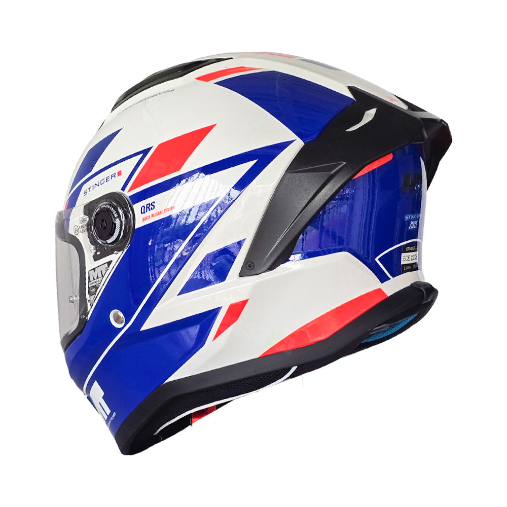 Casco integral MT Stinger 2 Zivze Azul + Visor azul