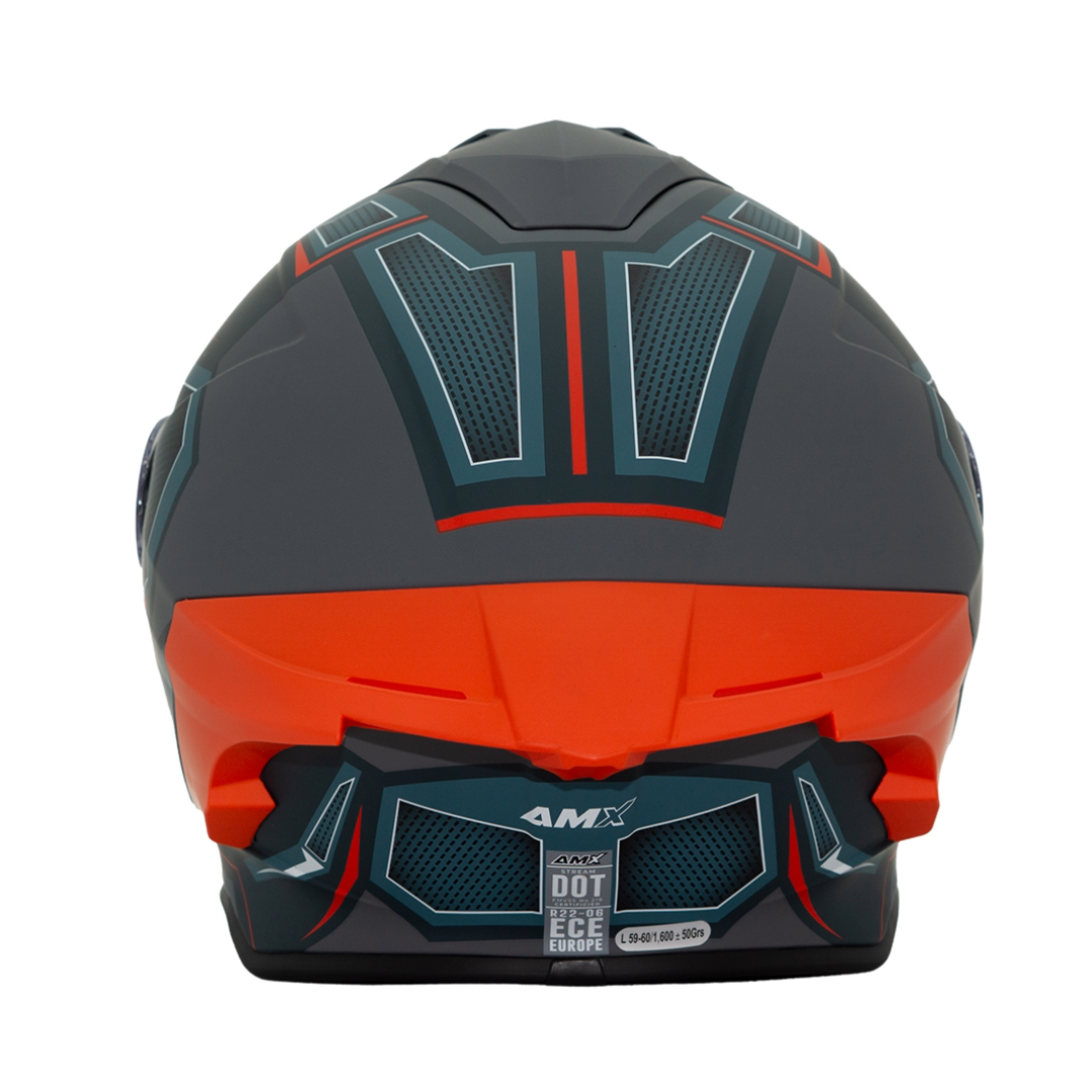 Casco Integral AMX Stream Ambar Naranja
