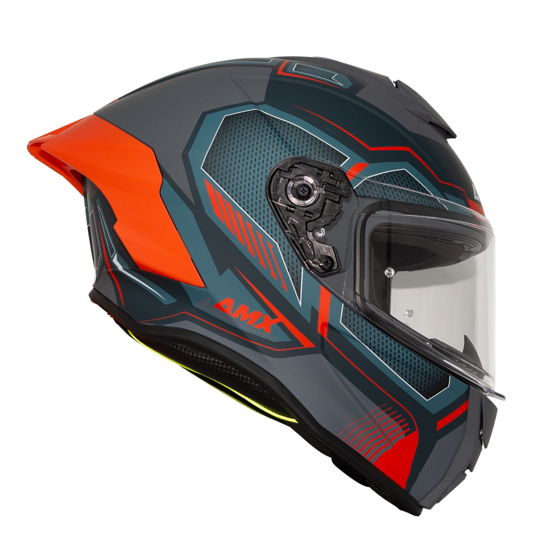 Casco Integral AMX Stream Ambar Naranja
