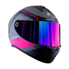 Casco integral Spartan Draken Aircraft Fucsia + Visor iridium