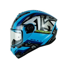 Casco integral Spartan Draken Jolly Azul brillo