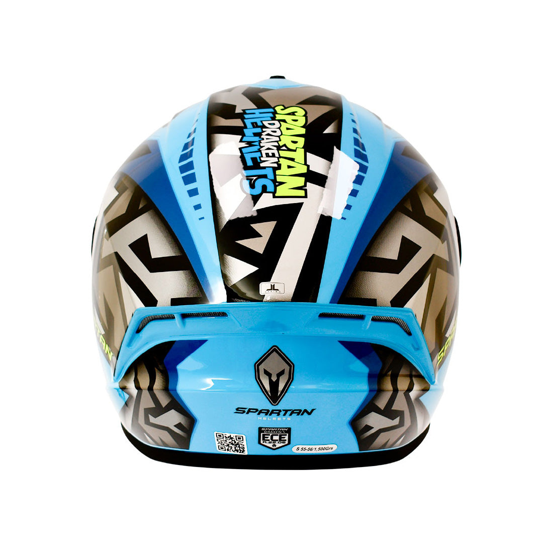 Casco integral Spartan Draken Jolly Azul brillo