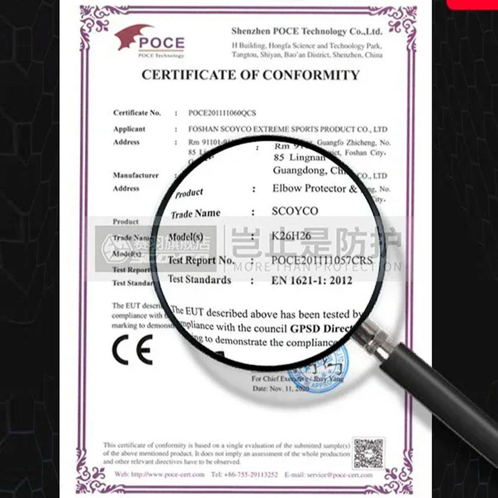 Kit de Rodilleras y coderas certificadas Scoyco K26H26