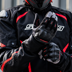 Guantes de Protección Scoyco MC192wp Gris Rojo Resistentes al agua