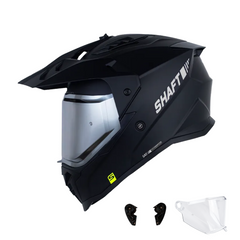 Casco multipropósito Shaft MX360 Negro Mate visor Iridium Plata