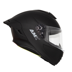 Casco Integral AMX Stream Solid Negro + Visor Iridium Oro