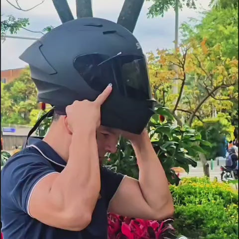 Casco integral SMK Stellar Solid Negro Mate