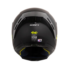 Casco Integral Shaft 562R Solid Negro Amarillo neón