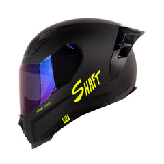 Casco Integral Shaft 562R Solid Negro Amarillo neón