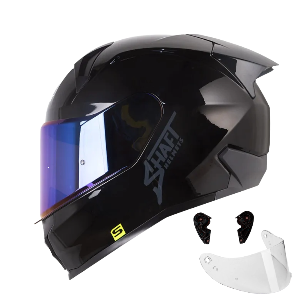 Casco Integral Shaft 560 Solid Negro Gris Brillo