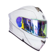 Casco Abatible Kov Thunder Wave Blanco + Visor iridium