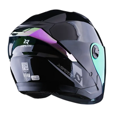Casco Abierto X-sports 705 Negro Brillante | Gafas internas