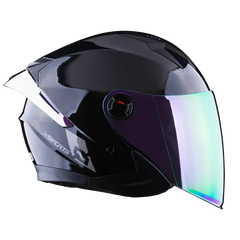 Casco Abierto X-sports 705 Negro Brillante | Gafas internas